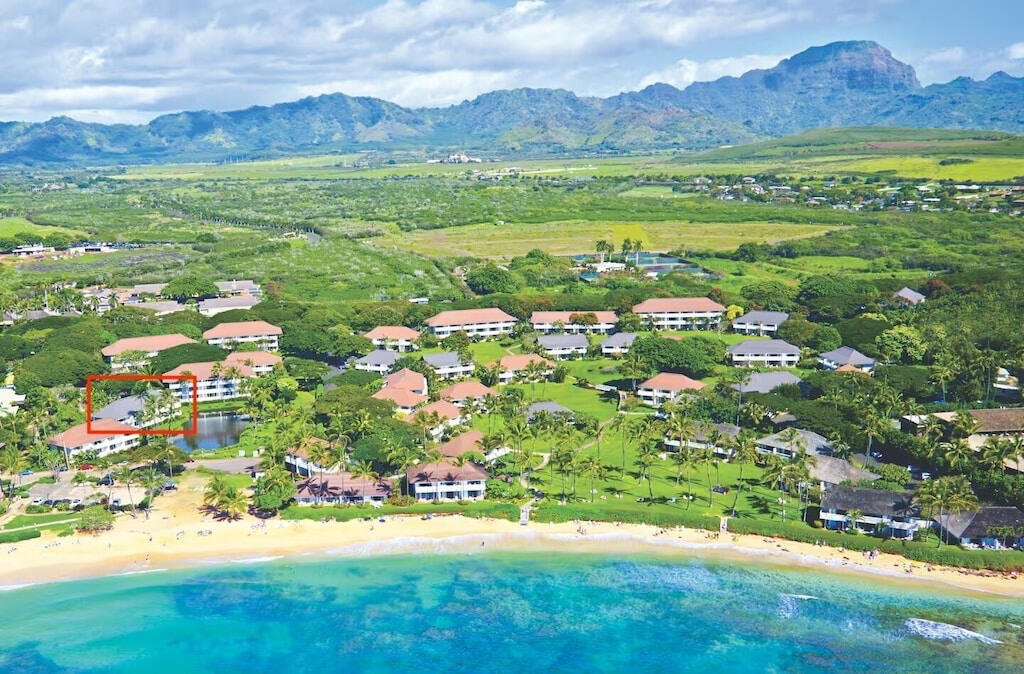 Aerial view showing the exact location of our unit within the complex