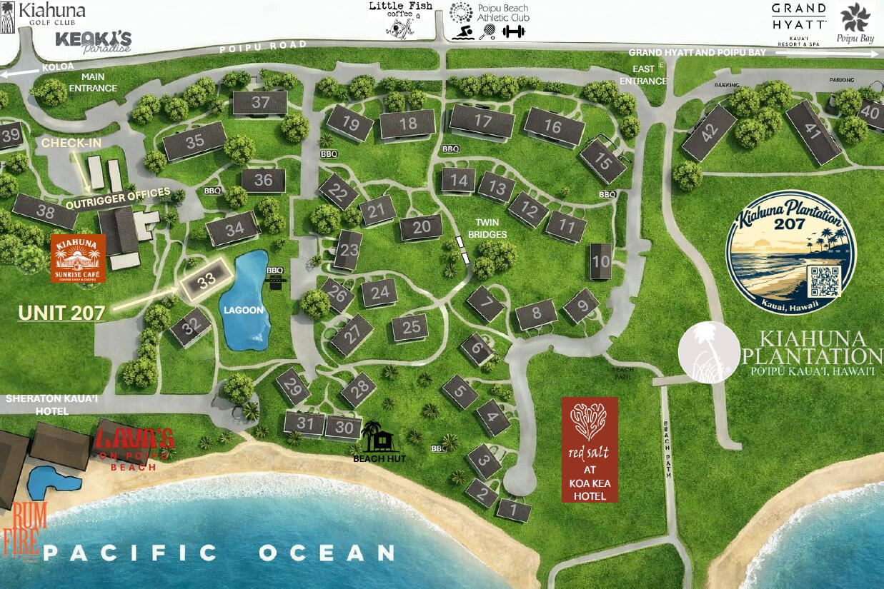 A Snapshot of the Kiahuna Plantation featuring our unit &amp; local gems